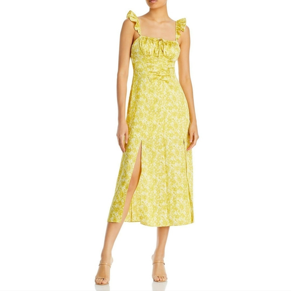 Cinq a Sept Womens Milicent Floral Printed Mid Calf Midi Dress